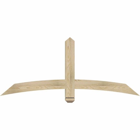 Ekena Millwork Bellingham Rough Sawn Timber Gable Bracket, Douglas Fir, 60"W x 25"H x 4"D x 4"F, 10/12 Pitch GBW060X25X0404BEL00RDF